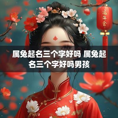 属兔起名三个字好吗 属兔起名三个字好吗男孩