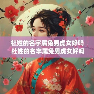 杜姓的名字属兔男虎女好吗 杜姓的名字属兔男虎女好吗怎么取