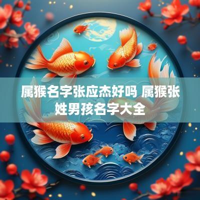 属猴名字张应杰好吗 属猴张姓男孩名字大全