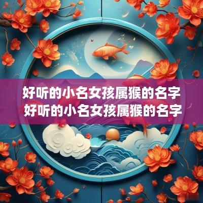 好听的小名女孩属猴的名字 好听的小名女孩属猴的名字大全