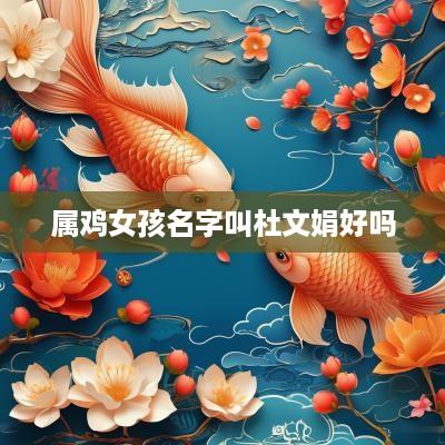 属鸡女孩名字叫杜文娟好吗