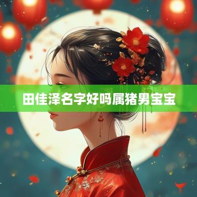 田佳泽名字好吗属猪男宝宝