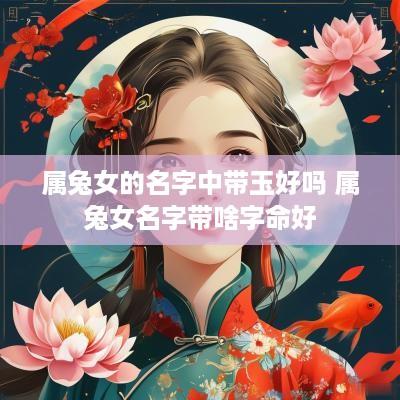 属兔女的名字中带玉好吗 属兔女名字带啥字命好