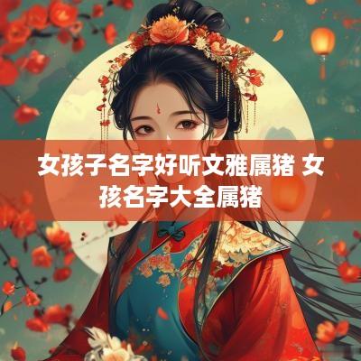 女孩子名字好听文雅属猪 女孩名字大全属猪