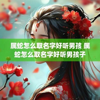 属蛇怎么取名字好听男孩 属蛇怎么取名字好听男孩子