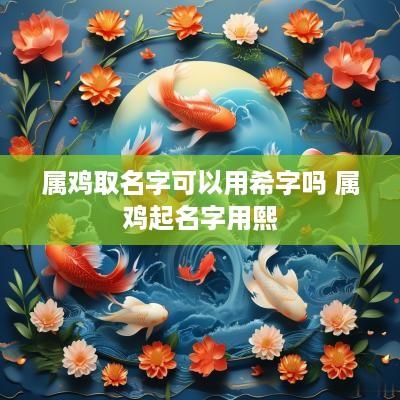 属鸡取名字可以用希字吗 属鸡起名字用熙