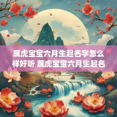属虎宝宝六月生起名字怎么样好听 属虎宝宝六月生起名字怎么样好听点
