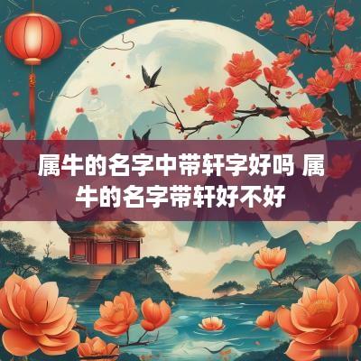 属牛的名字中带轩字好吗 属牛的名字带轩好不好