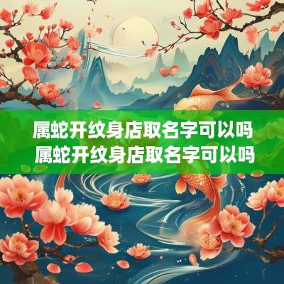 属蛇开纹身店取名字可以吗 属蛇开纹身店取名字可以吗女