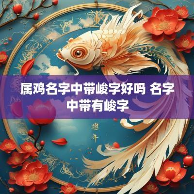 属鸡名字中带峻字好吗 名字中带有峻字