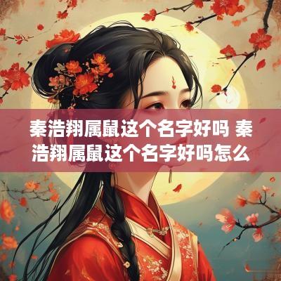 秦浩翔属鼠这个名字好吗 秦浩翔属鼠这个名字好吗怎么读
