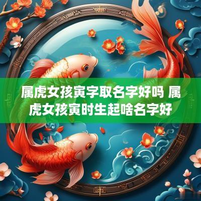 属虎女孩寅字取名字好吗 属虎女孩寅时生起啥名字好