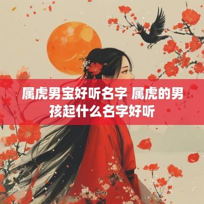 属虎男宝好听名字 属虎的男孩起什么名字好听