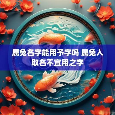 属兔名字能用予字吗 属兔人取名不宜用之字
