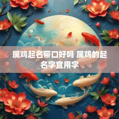 属鸡起名带口好吗 属鸡的起名字宜用字