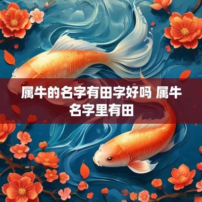 属牛的名字有田字好吗 属牛名字里有田
