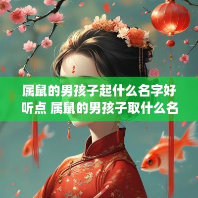 属鼠的男孩子起什么名字好听点 属鼠的男孩子取什么名字好