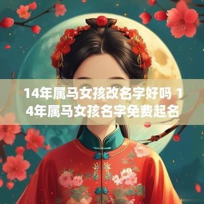 14年属马女孩改名字好吗 14年属马女孩名字免费起名