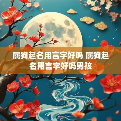 属狗起名用言字好吗 属狗起名用言字好吗男孩