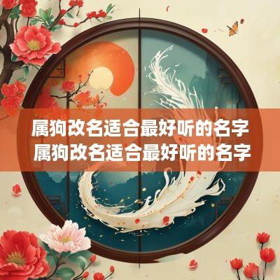 属狗改名适合最好听的名字 属狗改名适合最好听的名字女孩