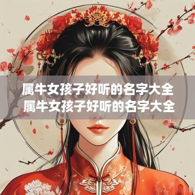 属牛女孩子好听的名字大全 属牛女孩子好听的名字大全两个字