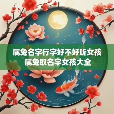 属兔名字行字好不好听女孩 属兔取名字女孩大全