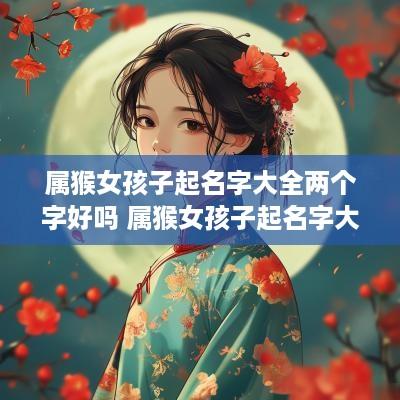 属猴女孩子起名字大全两个字好吗 属猴女孩子起名字大全两个字好吗