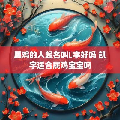 属鸡的人起名叫凱字好吗 凯字适合属鸡宝宝吗