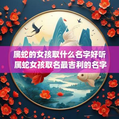 属蛇的女孩取什么名字好听 属蛇女孩取名最吉利的名字