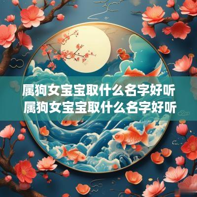 属狗女宝宝取什么名字好听 属狗女宝宝取什么名字好听点