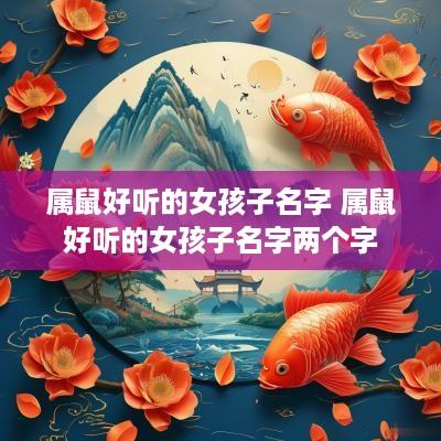 属鼠好听的女孩子名字 属鼠好听的女孩子名字两个字