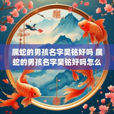 属蛇的男孩名字昊铭好吗 属蛇的男孩名字昊铭好吗怎么取