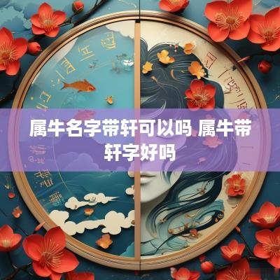 属牛名字带轩可以吗 属牛带轩字好吗