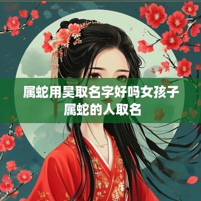 属蛇用昊取名字好吗女孩子 属蛇的人取名