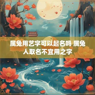 属兔用艺字可以起名吗 属兔人取名不宜用之字