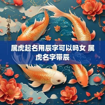 属虎起名用辰字可以吗女 属虎名字带辰