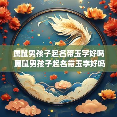 属鼠男孩子起名带玉字好吗 属鼠男孩子起名带玉字好吗