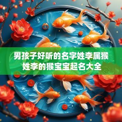 男孩子好听的名字姓李属猴 姓李的猴宝宝起名大全