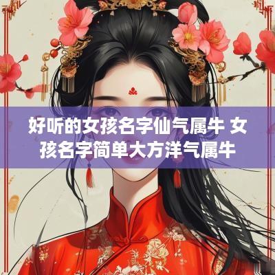 好听的女孩名字仙气属牛 女孩名字简单大方洋气属牛