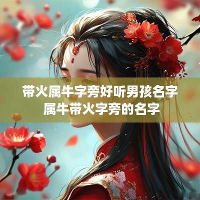 带火属牛字旁好听男孩名字 属牛带火字旁的名字