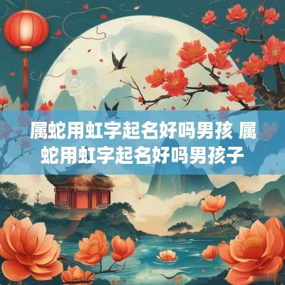 属蛇用虹字起名好吗男孩 属蛇用虹字起名好吗男孩子
