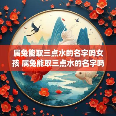 属兔能取三点水的名字吗女孩 属兔能取三点水的名字吗女孩子