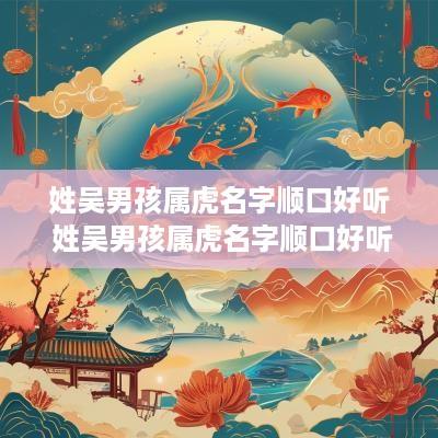 姓吴男孩属虎名字顺口好听 姓吴男孩属虎名字顺口好听的有哪些