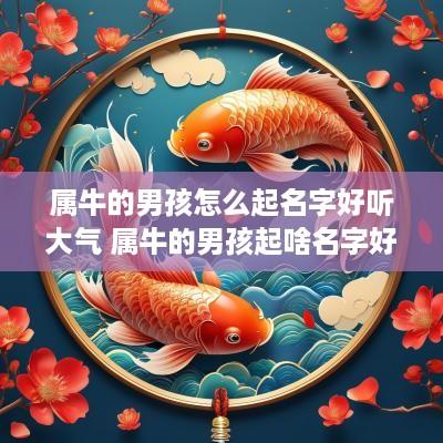 属牛的男孩怎么起名字好听大气 属牛的男孩起啥名字好