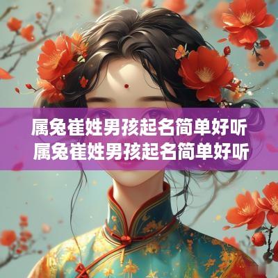 属兔崔姓男孩起名简单好听 属兔崔姓男孩起名简单好听的名字