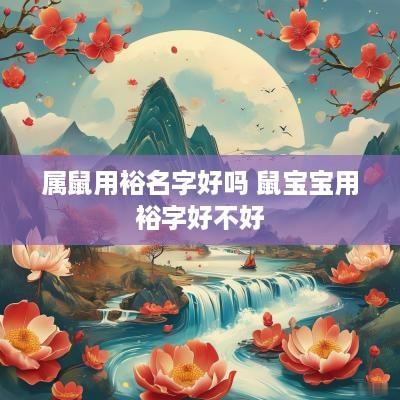 属鼠用裕名字好吗 鼠宝宝用裕字好不好