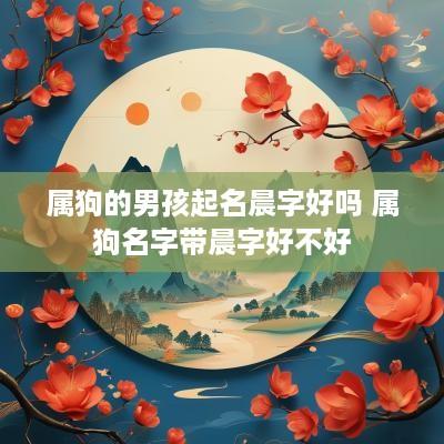 属狗的男孩起名晨字好吗 属狗名字带晨字好不好