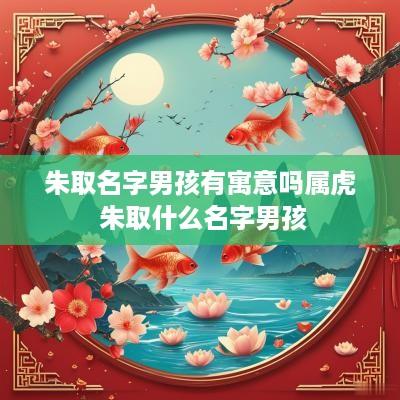 朱取名字男孩有寓意吗属虎 朱取什么名字男孩