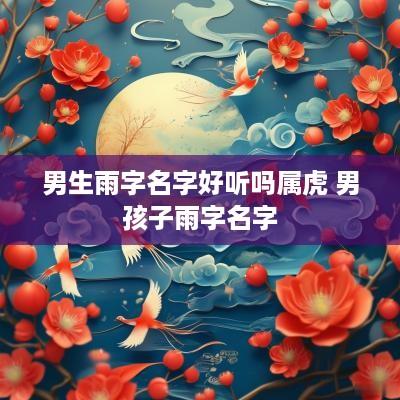 男生雨字名字好听吗属虎 男孩子雨字名字
