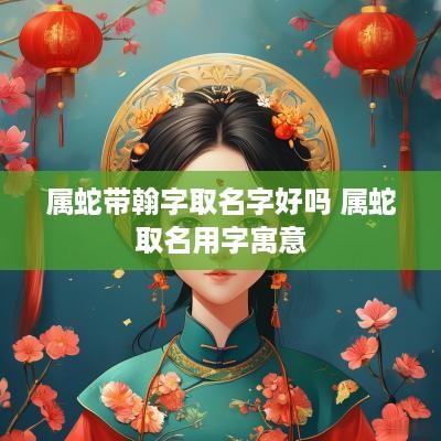 属蛇带翰字取名字好吗 属蛇取名用字寓意